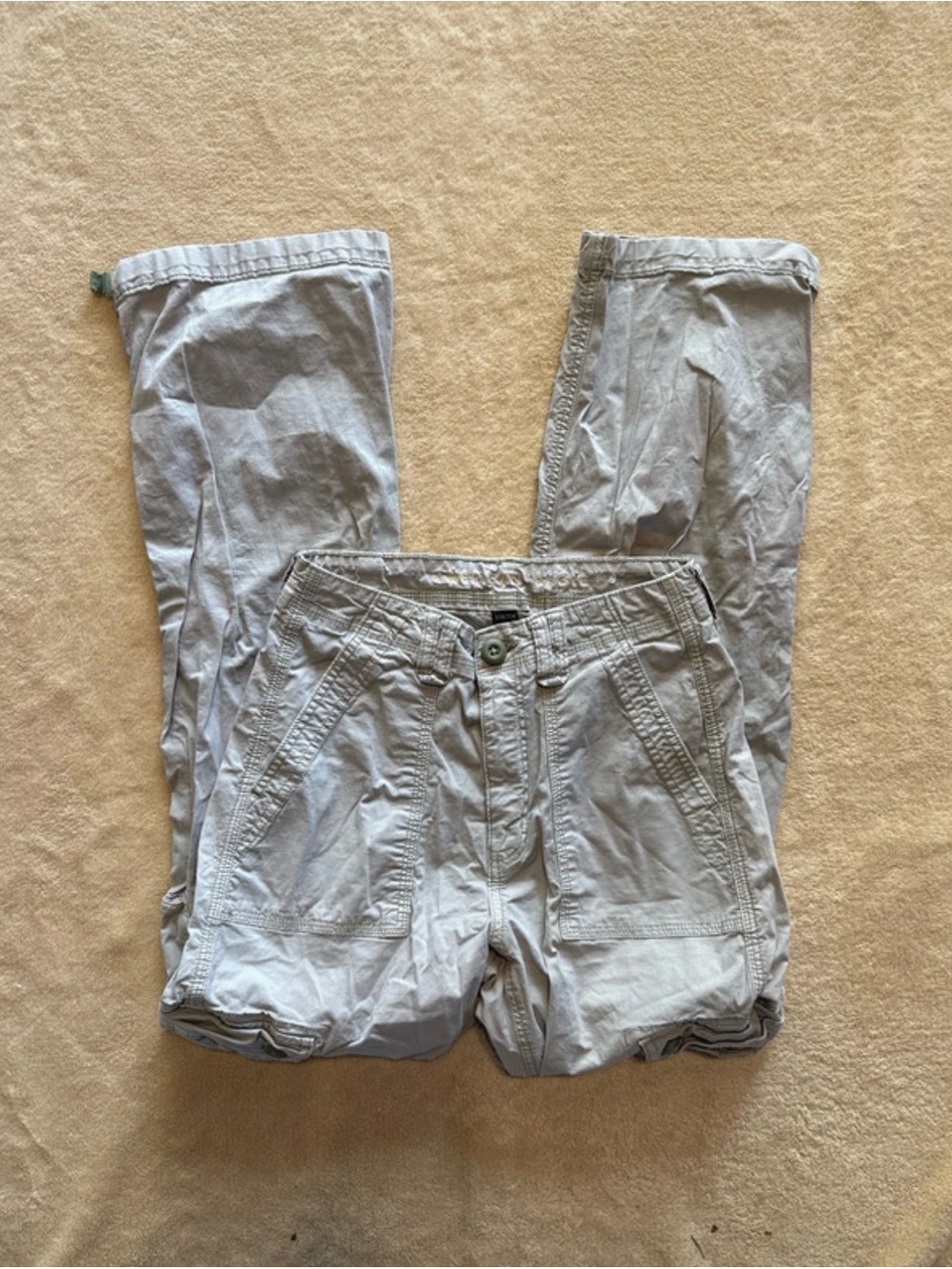 American Eagle Outfitters Light Gray Wide Leg Pants